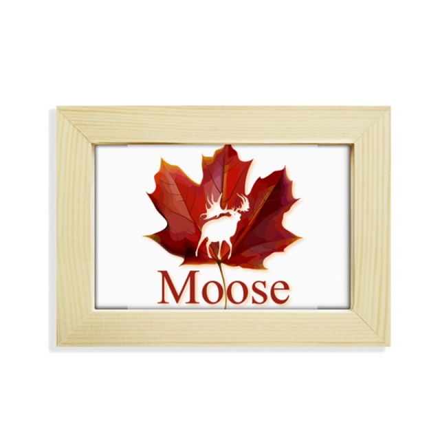 Moose Contour Érable Bureau Décorer Cadre Photo Image Art Peinture 5 X 7 Pouces