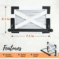 thumbnail image 3 of Autumn Alley Farmhouse White Toilet Paper Holder with Bracket - Farmhouse Bathroom Rustic Country Decor - Rustic Bathroom Accessories Featuring White Wash Wood, Galvanized Metal, and Black Metal, 3 of 8