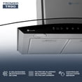 thumbnail image 4 of Campana de cocina 90 cm de pared cristal curvo y acero Inoxidable Fline Tromso 90, 4 of 6