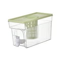 thumbnail image 1 of Hervidor de agua fría con grifo, jarra portátil de 4 l para jugo, ideal para cocina, bar y hogar. Verde, 1 of 9