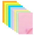 thumbnail image 1 of Notas adhesivas rayadas HQCME (paquete de 9), 10 x 15 cm, 9 colores, 35 hojas, 1 of 7