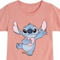 thumbnail image 3 of Disney - Lilo & Stitch - Stitch Hearts You - Toddler & Youth Girls Short Sleeve Graphic T-Shirt, 3 of 5