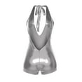 thumbnail image 4 of REALiKUN Bodysuit Halter Neck 70s/80s One Piece Rave Club Wear Bathing Suits Backless Club Outfit, 4 of 8