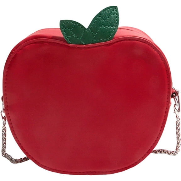 Hsqqdc Apple Shape Crossbody Bag, Creative Fruit Chain Round Shoulder Coin Purse