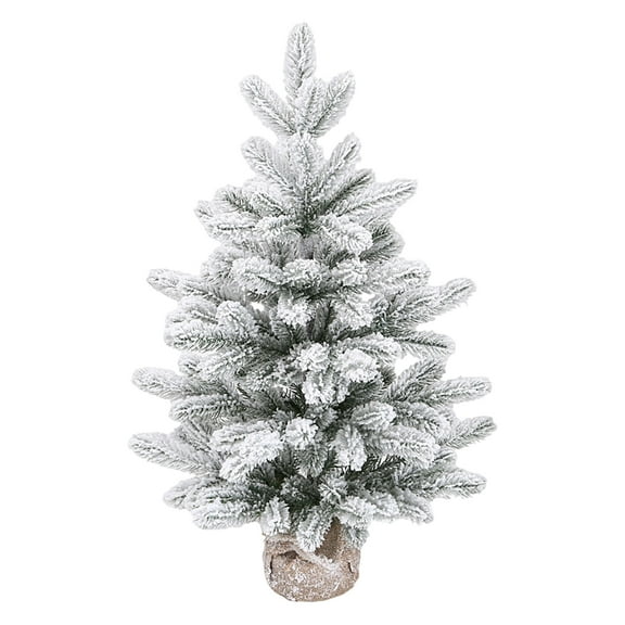 Mini Xmas Tree Artificial - Small Christmas Tree for Tabletop Decor, Holiday Season Essential for Home Office, Battery Operated with Lights and Stand, 19.7in