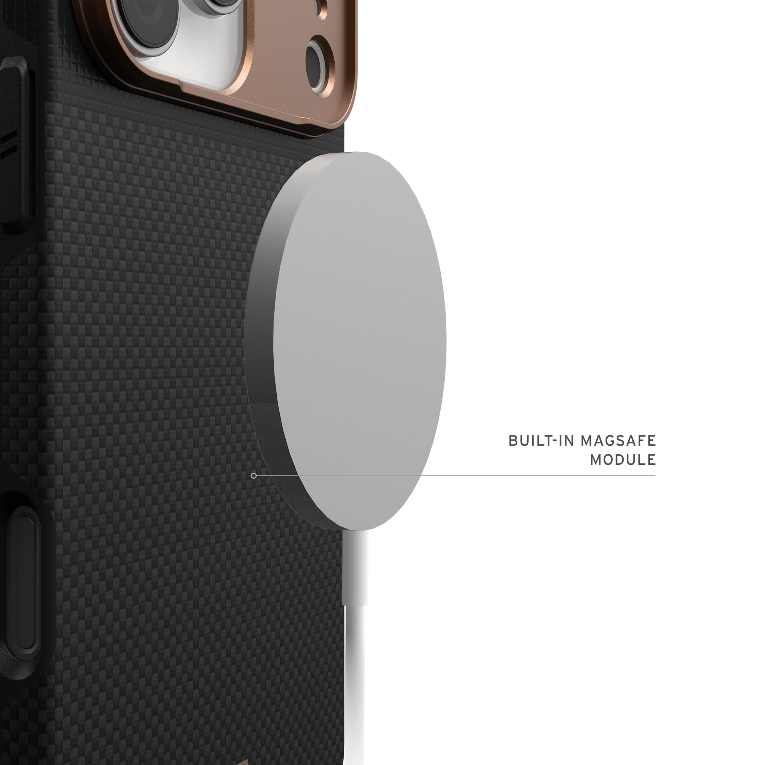 UAG iPhone 17 Pro Max Case Fibr Armr - Compatible with MagSafe Kevlar Fiber Military Grade Protective Cover, Kevlar Graphite/Bronze