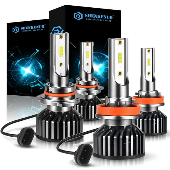 For 2007-2018 Toyota Camry Headlights,9005/HB3 H11 High and Low Beam Bulbs 4pcs