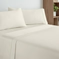 thumbnail image 3 of Aston & Arden Eucalyptus 4-Piece 400 Thread Count Tencel Sheet Set, Queen, Modern, Cream Color, 3 of 7