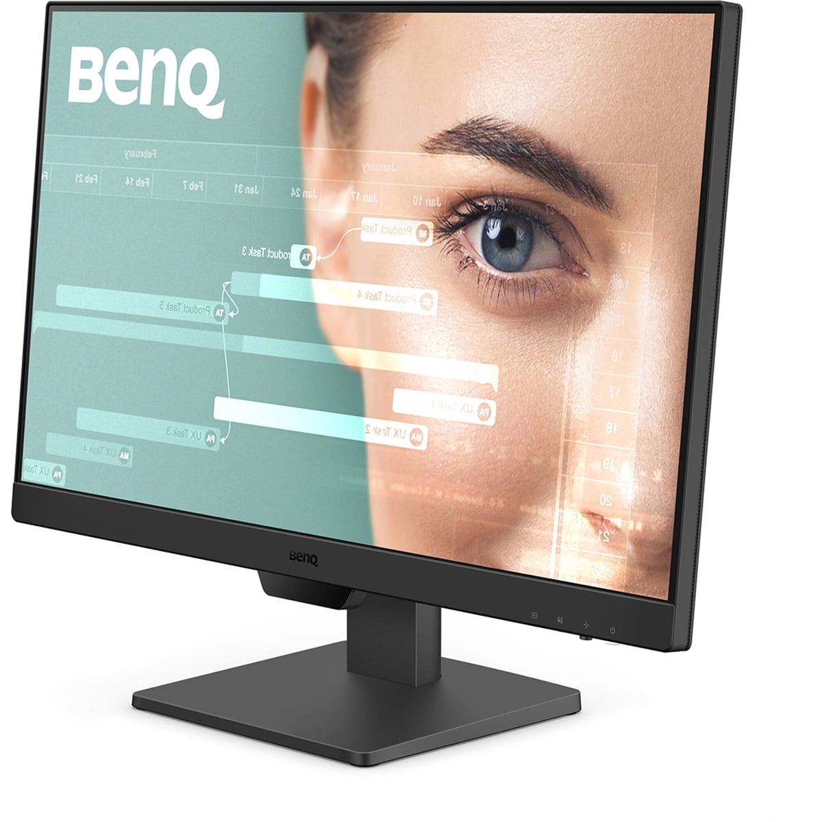BenQ GW2490 100Hz Gaming Computer Monitor 24" FHD 1920x1080p, IPS, Eye-Care Tech, Low Blue Light, Anti-Glare, Adaptive Brightness, Built-in Speakers, DisplayPort, HDMI + H&A Heavy Dual Monitor Stand