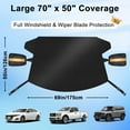 thumbnail image 6 of Henotian Car Windshield Snow and Ice Cover– 600D Heavy Duty Frost Guard, Universal Fit with Side Mirror Covers, Winter Protector for Cars, SUVs, Trucks, Vans, 6 of 7