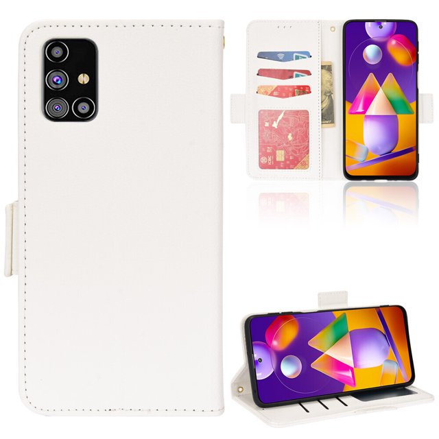 Samsung Galaxy M31S Case , PU Leather Flip Cover Card Slots Magnetic Closure Wallet Case for Samsung Galaxy M31S