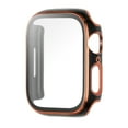 thumbnail image 3 of Xpm Compatible with Apple Watch 41mm iWatch Series 7 Full Coverage Frame Bumper Chromed with Tempered Glass Screen Protector Hard Cover [ Gold / Black ], 3 of 3