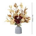 thumbnail image 3 of Fake Flowers in Vase, Peony Rose Silk Floral Arrangement, Artificial Flowers Bouquet with Leaves Faux, Table Centerpieces for Dining Room, Kitchen Decor, Coffee Table Decor, 3 of 3