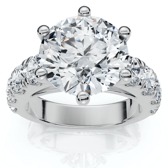 Pompeii Certified 5 1/2 cttw Diamond Engagement Ring 14k White Gold Lab Grown (GH,VS1-VS2)