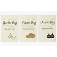 thumbnail image 2 of 3-Pack Vegetable Storage Bags for Potatoes Onions and Garlic with Drawstring and Zipper, 2 of 5