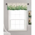 thumbnail image 3 of St. Patrick's Day Linen Curtain Valance for Bedroom/Bathroom/Kitchen/Office/Living/Dining Room Windows, Botanical Plant Watercolor Leaves Lucky Rod Pocket Topper Decorative Cafe Drapes Panel 60"x18", 3 of 6