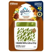 Glade Gel Air Freshener, 1 Holder + 1 Refill, Cashmere Woods, 0.28 Oz