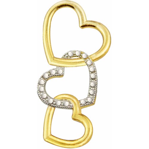 U.S. Gold Handcrafted 10kt Gold Floating Heart Charm Pendant