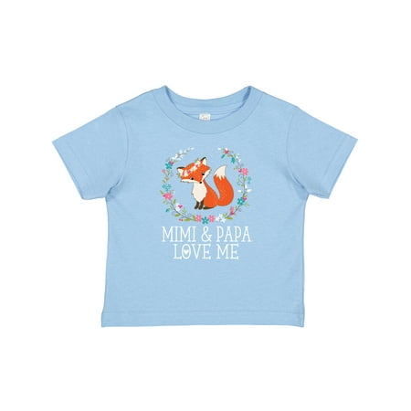 

Inktastic Mimi and Papa Love Me Woodland Fox Granddaughter Gift Baby Girl T-Shirt