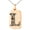 Rose, variant on Stainless Steel Letter L Initial Dotted Monogram Engraved Small Rectangle Dog Tag Charm Pendant Necklace