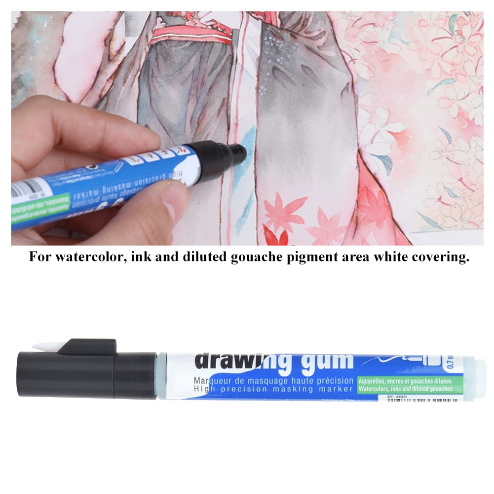 Ymiko Drawing Gum Masking Fluid Marker Pen Watercolor White Liquid Mark Pen  Art Supplies,Drawing Gum,Art Supplies 