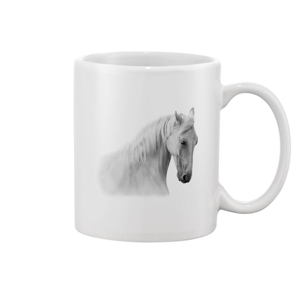 White Horse Portrait Mug -Image by Shutterstock