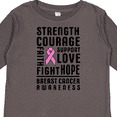 thumbnail image 4 of Inktastic Breast Cancer Awareness Strenght Courage Support Love Boys or Girls Long Sleeve Toddler T-Shirt, 4 of 5