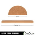 thumbnail image 2 of CanDo Beige PE Foam Rollers for Muscle Restoration, Massage Therapy, Sport Recovery and Physical Therapy 6" x 36" Half-Round, 2 of 6
