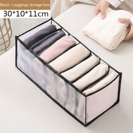 

Underwear Drawer Organizer Foldable Closet Clothes Dividers Dresser Compartments Storage Box Set Fit for Bras Socks Underpants Panties and Ties Organization