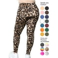 thumbnail image 3 of Stretch Is Comfort Women's Polyester Plus Size Ankle Length Leggings Brown Leopard X-Large, 3 of 7