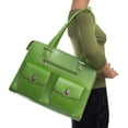 thumbnail image 4 of McKlein VERONA, Fly-Through Checkpoint-Friendly Ladies' Laptop Briefcase, Top Grain Cowhide Leather, Green (96621), 4 of 6