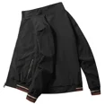 thumbnail image 3 of Chaqueta cortavientos de doble cara para hombre, chaqueta de béisbol estilo aviador de algodón puro, abrigo de estilo hip hop, ropa de calle, multicolor, 2024, 3 of 5