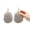2Pcs-Grey, variant on Household Cleaning Cloths for Bathroom and Kitchen Hedgehog Shape Hanging Ring Hand Towels, 2-Pack, Chenille Super Absorbent Quick-Dry Towels