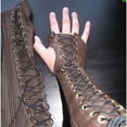 thumbnail image 4 of medieval bracers faux leather knight brown, 4 of 8
