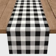 thumbnail image 3 of Creative Products Buffalo Check Black 16x90 Poly Twill Table Runner, 3 of 3