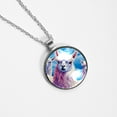 thumbnail image 4 of Alpaca Women's Circular Glass Design Pendant Necklace, 4 of 5
