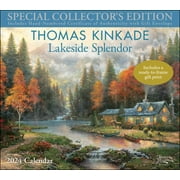 Thomas Kinkade Special Collector's Edition 2024 Deluxe Wall Calendar with Print : Lakeside Splendor (Calendar)
