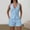 Sky Blue, variant on Women's Sleeveless V-Neck Top and Shorts Set Casual Summer Outfit Soft Polyester Lounge Wear
