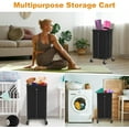 thumbnail image 6 of 115L Laundry Basket with Wheels, 30 Gal. Rolling Laundry Hamper, Removable and Machine Washable Liner, Steel Frame, Tall Laundry Cart for Laundry Room, Bedroom, Bathroom, Dorm Storage -Gray, 6 of 10