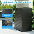 thumbnail image 3 of 62 Gallon Outdoor Double Trash Can, Waterproof Trash Can Cabinet for Outside, Resin Garbage Bin with Lid and Drip Tray for Easy Cleaning for Patios, Kitchens（Black）, 3 of 7