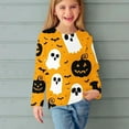 thumbnail image 2 of Odeerbi Toddler Girls Fall Winter Basic Layering T-Shirt Halloween Basic Tees 3-14 Years Kids Long Sleeve Shirt Halloween Pullover Base Layer Shirts Toddler Clothes Yellow, 2 of 6