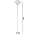 thumbnail image 5 of 3 Way Torchiere Floor Lamp with Frosted Glass shade and Stable Base, White, 5 of 5