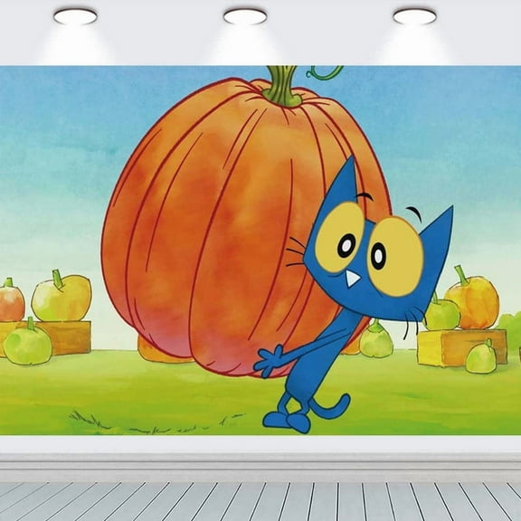 Pete the Cat Birthday Party Supplies Banner Backdrop Background Taspestry Poster Wall Decor