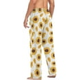thumbnail image 6 of GZHJMY Sunflower & Daisy Men's Pajama Pants, Soft and Comfortable Lounge Sleep Bottoms with Pockets, Men's Sleepwear with Custom Print, XX-Large, 6 of 7