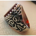 thumbnail image 5 of Red Onyx Mens Ring, Natural Red Onyx Gents Ring, Designer Silver Jewelry, 925 Silver Ring, Birthday Gift, Heavy Mens Ring, Arabic Design, Ottoman Style Ring, Christmas, Turkey Mens Signet Ring, 5 of 6