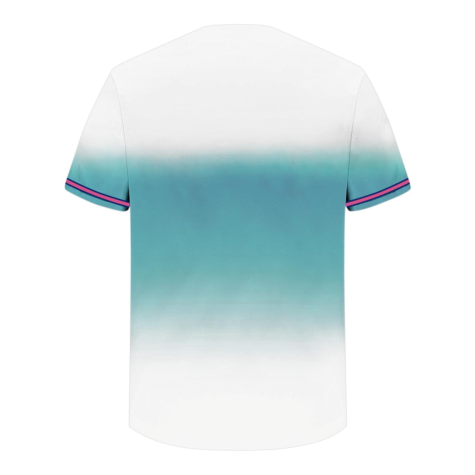 cllios Mens Gradient Baseball Shirts Big and Tall Casual Button Down Short Sleeve Tees Casual Stand Collar T Shirts for Men