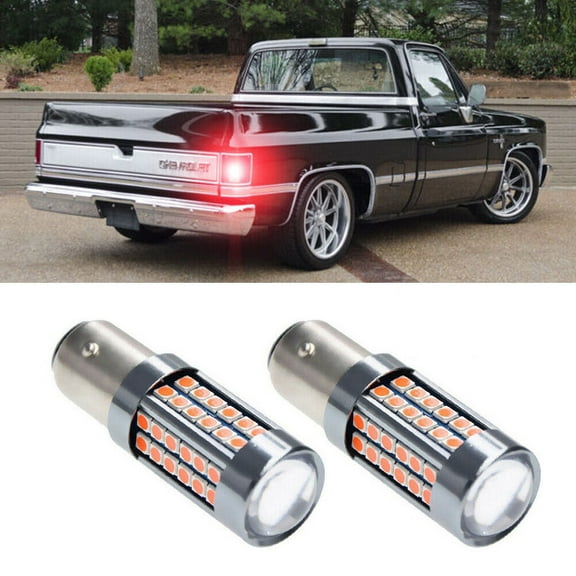 2pcs 1157 LED Red Strobe Flashing Blinking Blinker Brake Tail Light Bulbs