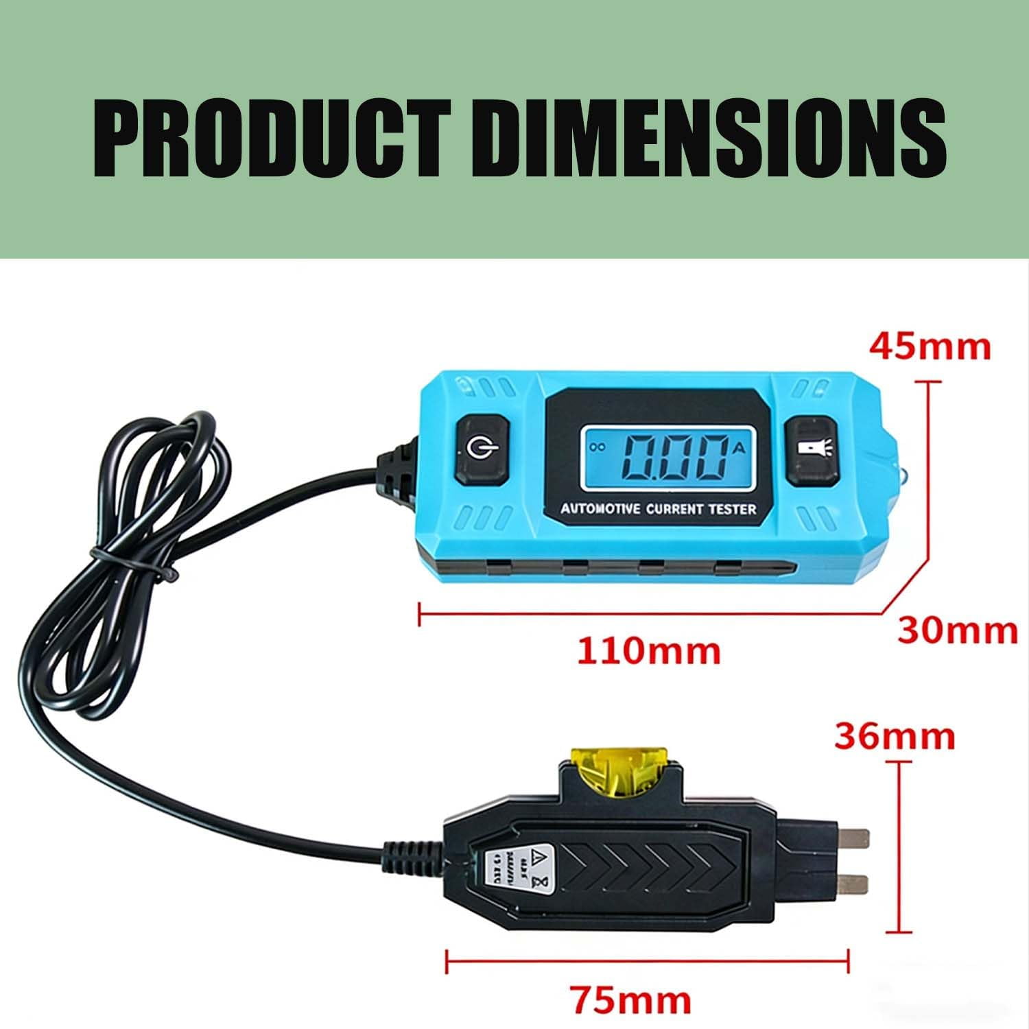 Automotive Circuit Fault Probe Tester, 2026 Upgrade Car Circuit Tester with LED Display & Front Light, 2-in-1 Relay Fuse Blade Checker & Wire Tracer for Vehicle Diagnostics