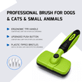 thumbnail image 5 of Furzzi Self Cleaning Slicker Brush - Skin Friendly Deshedding Grooming Tool for Dogs & Cats, Suitable for Shedding & Haired Pets, with Pet Supplies Accessories, Green, Small, 5 of 5