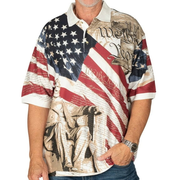 Patriotic Men's President Lincoln Polo Shirt Display your American Pride Proudly